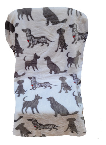 Cobija Con Estampado Perritos/ Cobija Con Grabado Mascotas