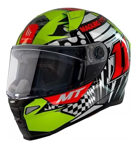 Casco Integral Moto Mt Revenge 2 Sergio Garcia A3 Amarillo 