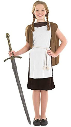 Traje De Vikingo Para Niñas Traje De Guerrero Nórdico Histór