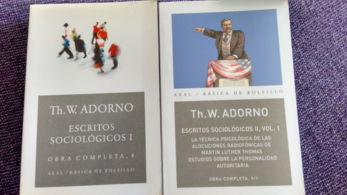 Escritos Sociológicos I Y Ii Vol 1 Theodor W. Adorno Ed Akal