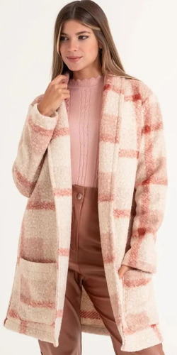 Tapado De Paño Bucle Importado Mujer Invierno Art 2532