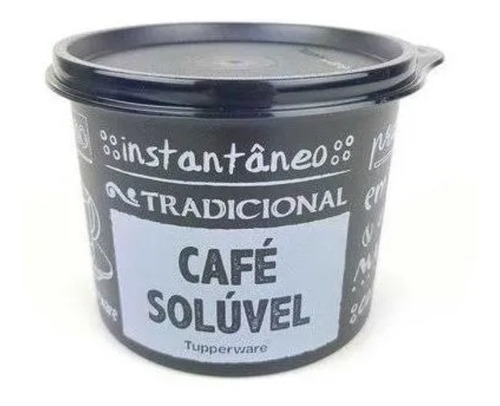 Caixa Café Solúvel Redondinha 150g Tupperware