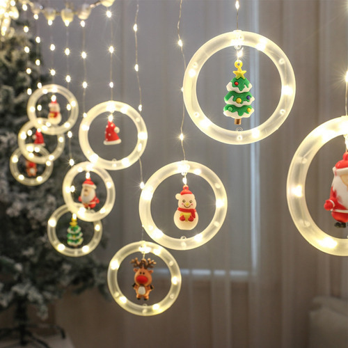 Luces Navideñas 10 Aros Led 3m Con Muñequitos - Navidad