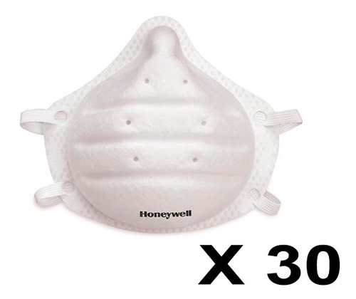 Mascarilla Barbijo Descartables N95 Honeywell Mayorista X 30 Color Blanco