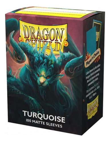 100 Protectores Estandar Mate Turquoise Dragon Shield