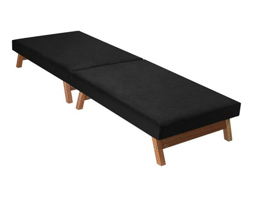 Cama Dobrável Portátil Solteiro 170x60cm Suede Cores Variada