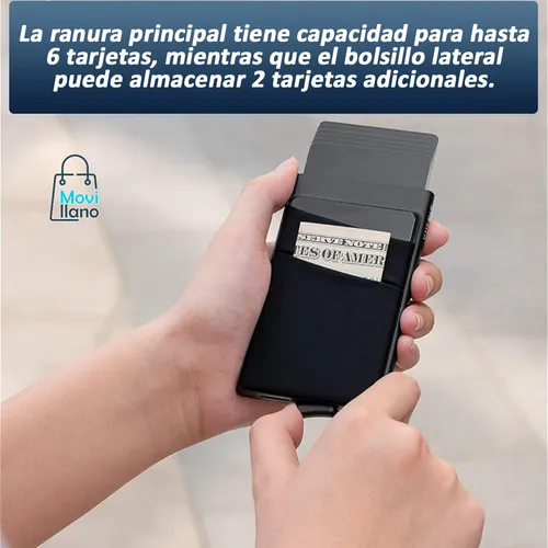 Pack 2 Tarjetero Billetera Rfid Slim Delgado Minimalista