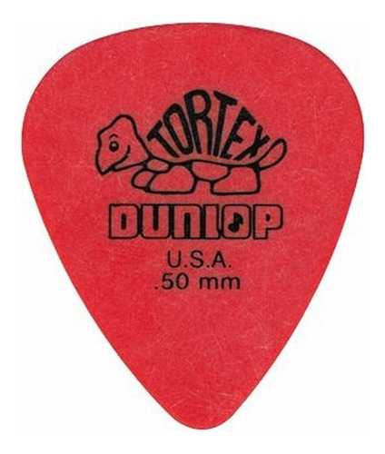 Palheta Dunlop Tortex Standard Usa 0,50mm Pacote Com 6 Cor Vermelho