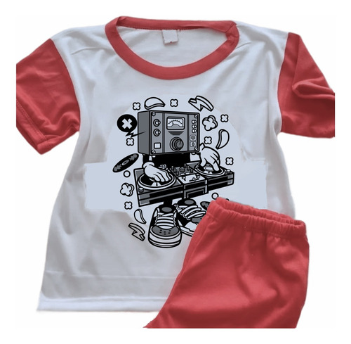 Pijamas Batería Infantiles Impresos Personalizados - 0184