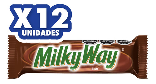 Milky Way Barra De Chocolate Con Leche Y Caramelo 52g X 12un