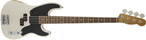 Fender Mike Dirnt Roadworn Precision Bass, Rw, White Blonde