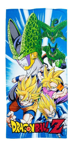 Toalla De Dragon Ball Z, 100% De Algodón, Hilasal Color Verde Cell Games