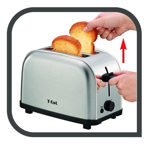 Imagen 4 de 6 de Tostador T-fal Tt330dmx Acero Inoxidable 2 Panes 6 Niveles