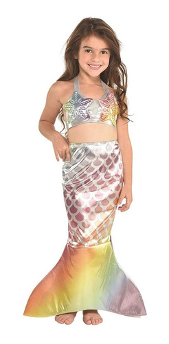 Disfraz De Sirena Para Niña, Talla M, Halloween