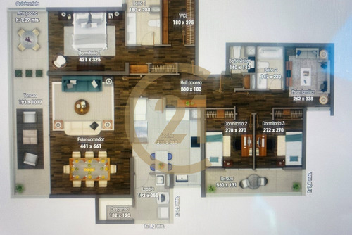 Depto. En Arriendo, Amoblado, 3d 3b, Las Condes