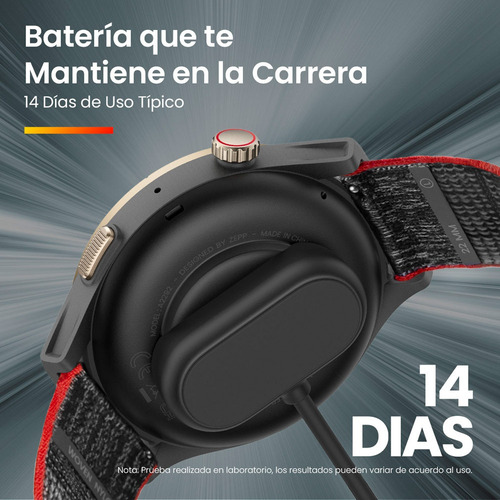 Smartwatch Amazfit Cheetah Pro GPS 47mm Con Color de la Correa Negro, Entrenador de Carrera con IA, Marcapasos, Monitoreo de Salud y Sueño, 5 ATM, Alexa integrada, WiFi, Bluetooth, Batería de 14 días