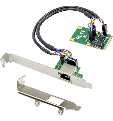 Hinyseno Mini Pci Express Rj45 Ethernet 10/100/1 De Un Solo