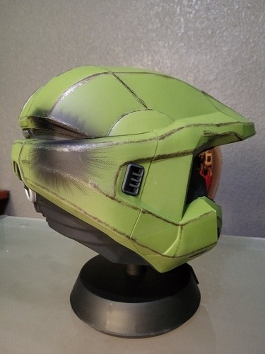 Halo Master Chief Casco De Lujo Soporte Luces Led Colección