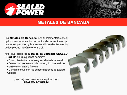 Set Metales Bancada Std F85 V6 3.7l 1964 A 1965 Sealed Power
