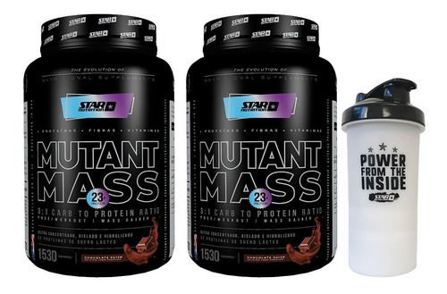Mutant Mass Star Nutrition 2 De 1,5kg + Smart Shaker Ganador