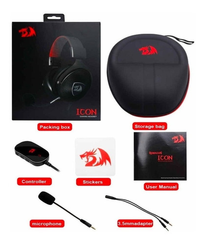 Imagen 2 de 5 de Auricular Gamer Redragon H520 Icon 7.1 Virtual Usb