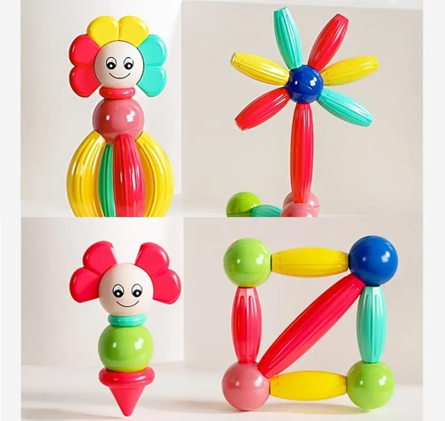 Kit Juego Imánes De Barras Y Bolitas De Construccion 26pcs