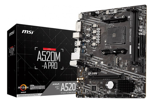 Motherboard Msi A520m-a Pro Am4 Ddr4 3ra Y 5ta Gen