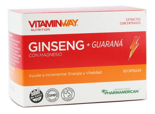 Vitamin Way Ginseng Guaraná Incrementa Energía Y Vitalidad Sabor Ginseng Rojo Coreano