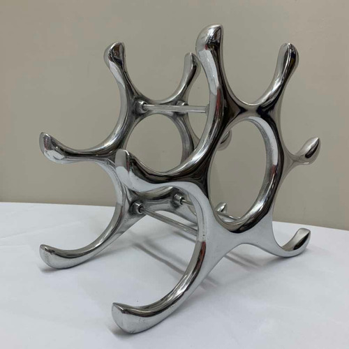 Imagen 4 de 9 de Cava 6 Botellas Modelo Sol Pewter 29 X 24 Cm Pewter Brillo