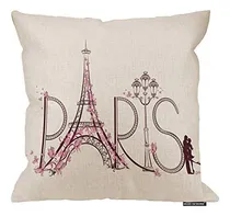 Comprar Hgod Designs París Torre Eiffel Funda De Almohada Decorativa