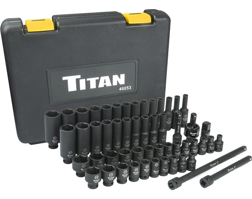 Titan 46053 53-piece 1/4-inch Drive Sae & Metric Impact Sock