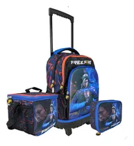 Comprar Set Scool Magic Mochirueda Lonchera Cartuchera Free Fire 3d Color Multicolor
