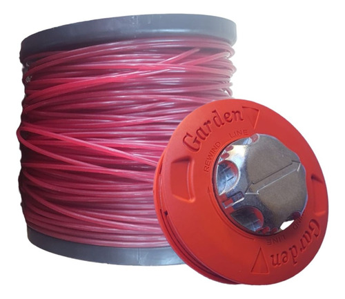 Kit Fio De Nylon 3mm Redondo 1kg + Carretel Easy Load 10mm