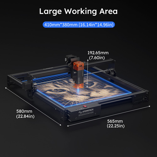 Máquina De Grabado Láser Atomstack A5 Pro V2 + Rodillo
