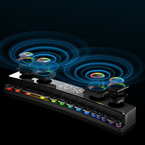 Altavoz Rgb Pc Bar Bluetooth Para Computadora, Subwoofer De