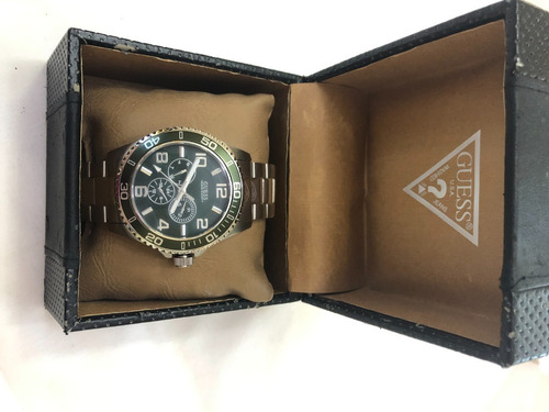 Relogio De Pulso Guess 92488 Prata Masculino Original
