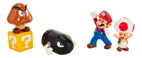Boneco Super Mário Conjunto Cenário Planície Das Bolotas