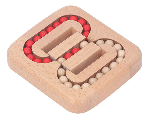 Juego De Laberinto De Bolas Planas, Juguete De Madera Para A