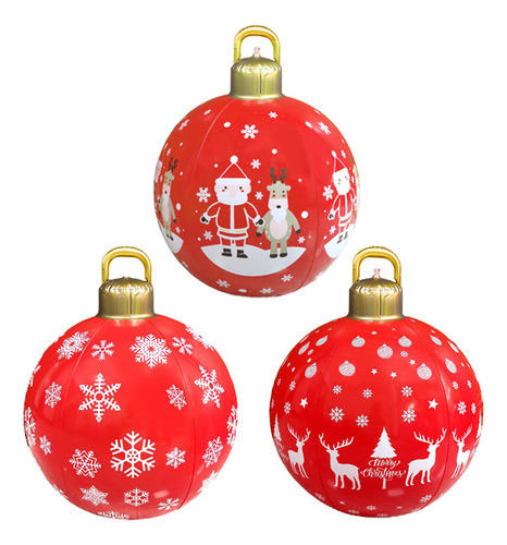 Bola De Navidad Decorativa Inflable Para Exteriores De 3 Pie