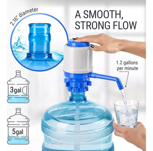 D Bomba De Agua Manual For Botella De 5 Galones Ajuste