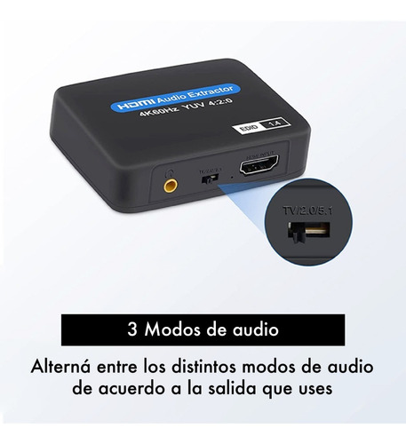 Extractor De Audio Hdmi A Optico Toslink Spdif