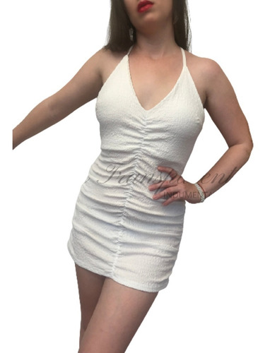 Vestido Blanco Al Cuerpo Mujer