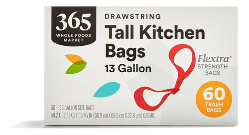 365 By Whole Foods Market, Bag Kitchen Tall Drawsting Flextr