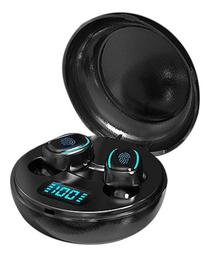 Auriculares Bluetooth inalámbricos con pantalla digital Tws5.0, color negro