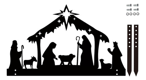 Esculturas De Metal Estatua De Nacimiento De Jesús Navidad
