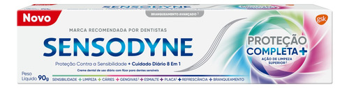 Pasta de dentes Sensodyne Proteção Completa+  em creme 90 g