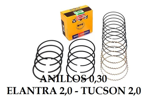 Anillos 0,30 Elantra -tucson Sportage 2.0 