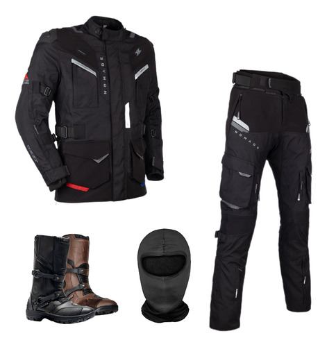 Conjunto Nomade Texx Jaqueta Calça Masculina Bota Adventure