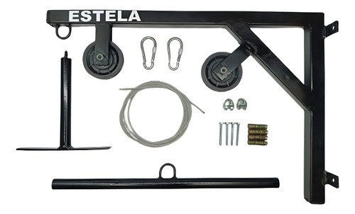 Polea Alta Gym En Casa Uso Rudo Tricep Espalda Soport Costal