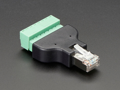 Adaptador Rj45 Macho A Clemas Borne Terminal Conector 8 Pin
